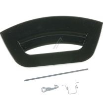Whirlpool Indesit Gehäuseteile - C00291848 Türgriff Komplett Schwarz Futura Waschmaschine 488000291848