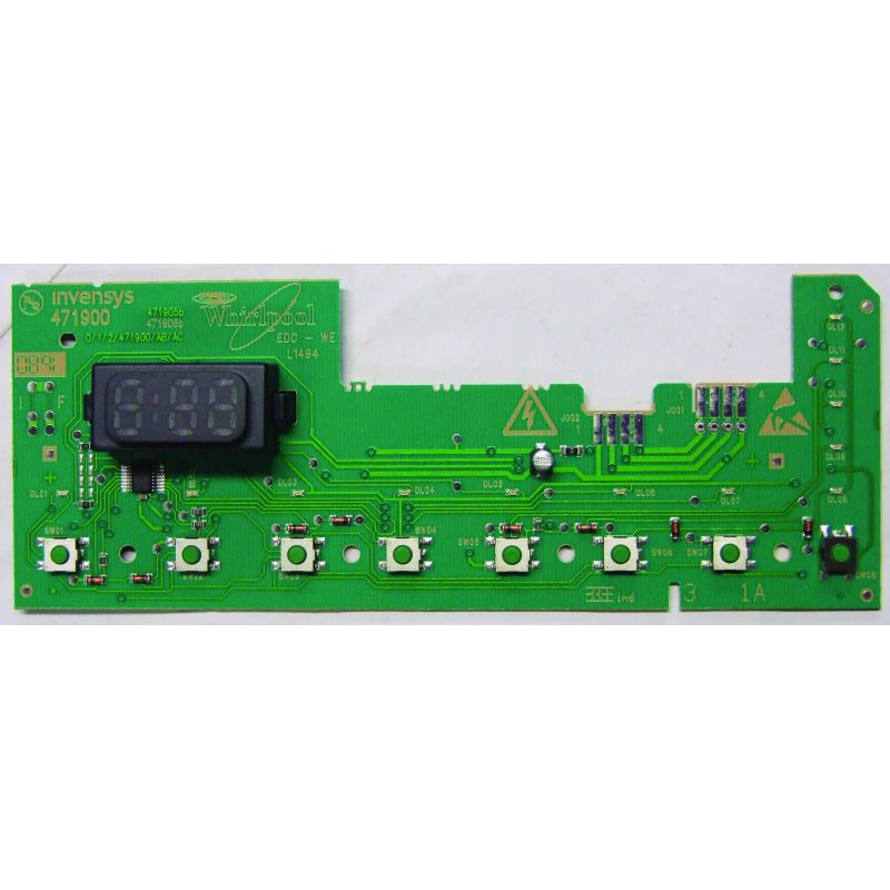 Scheda E1/7 Opz. 481223958061 Lavatrice BAUKNECHT,WHIRLPOOL