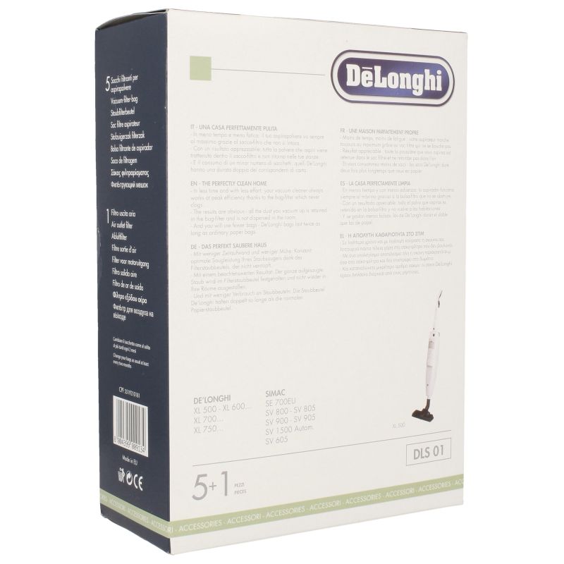 Confezione 5 Sacchetti + 1 Filtro Motore DLS01 5519210181 Aspirapol...