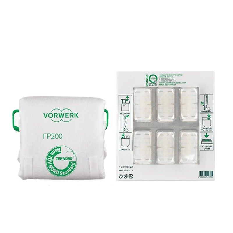 Confezione 6 Sacchetti + 6 Profumini Originali VK200 VK220 VK220S 5...