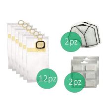 Kit 12 Sacchetti + 12 Profumini + 2 Filtri Motore Compatibili Haushaltsgeräte KIT140F